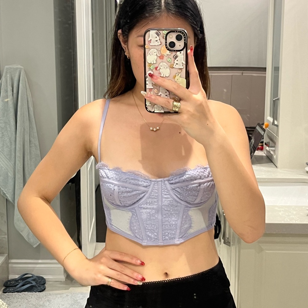 URBAN OUTFITTERS periwinkle corset top